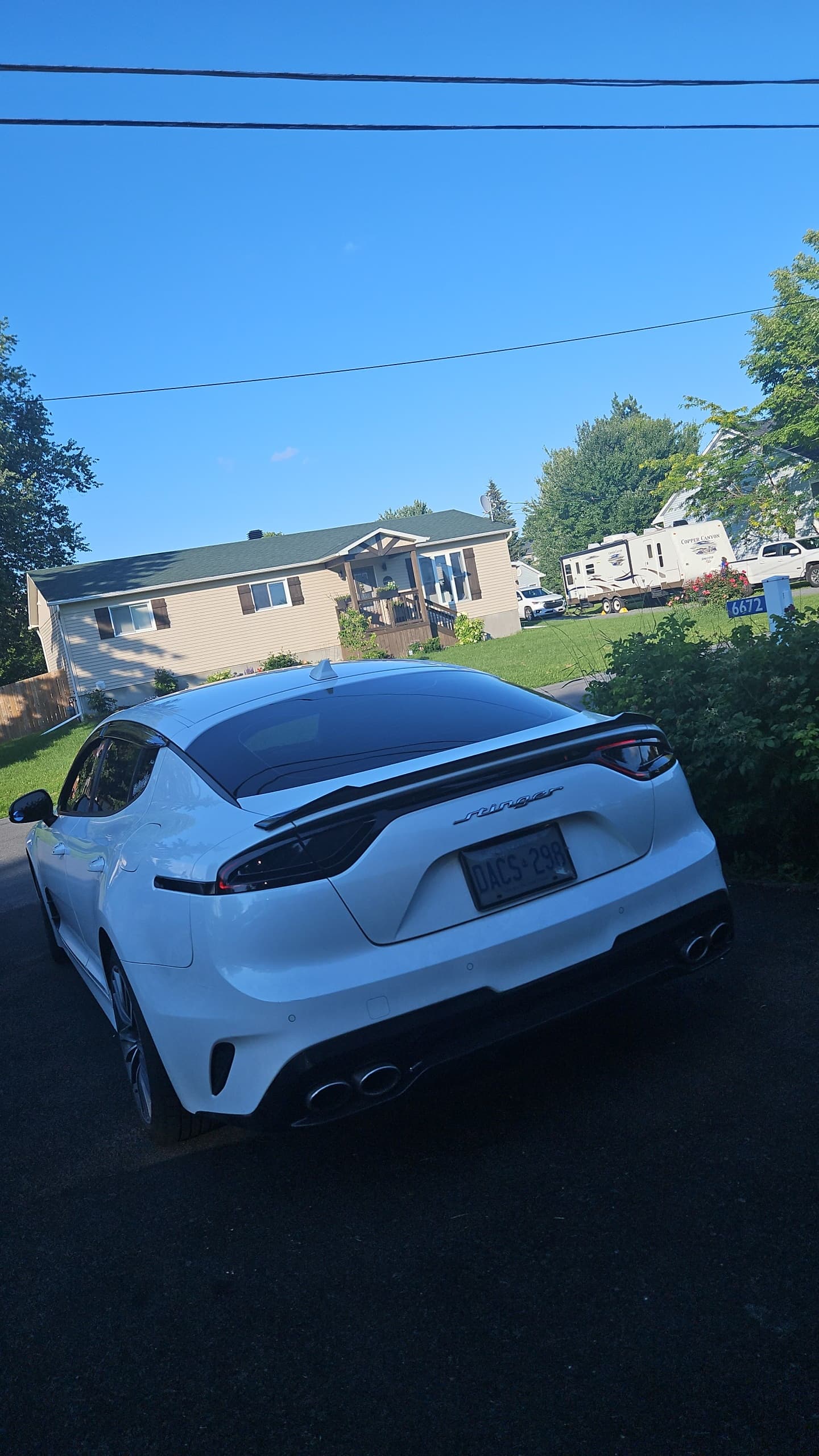 White Kia Stinger Wrap