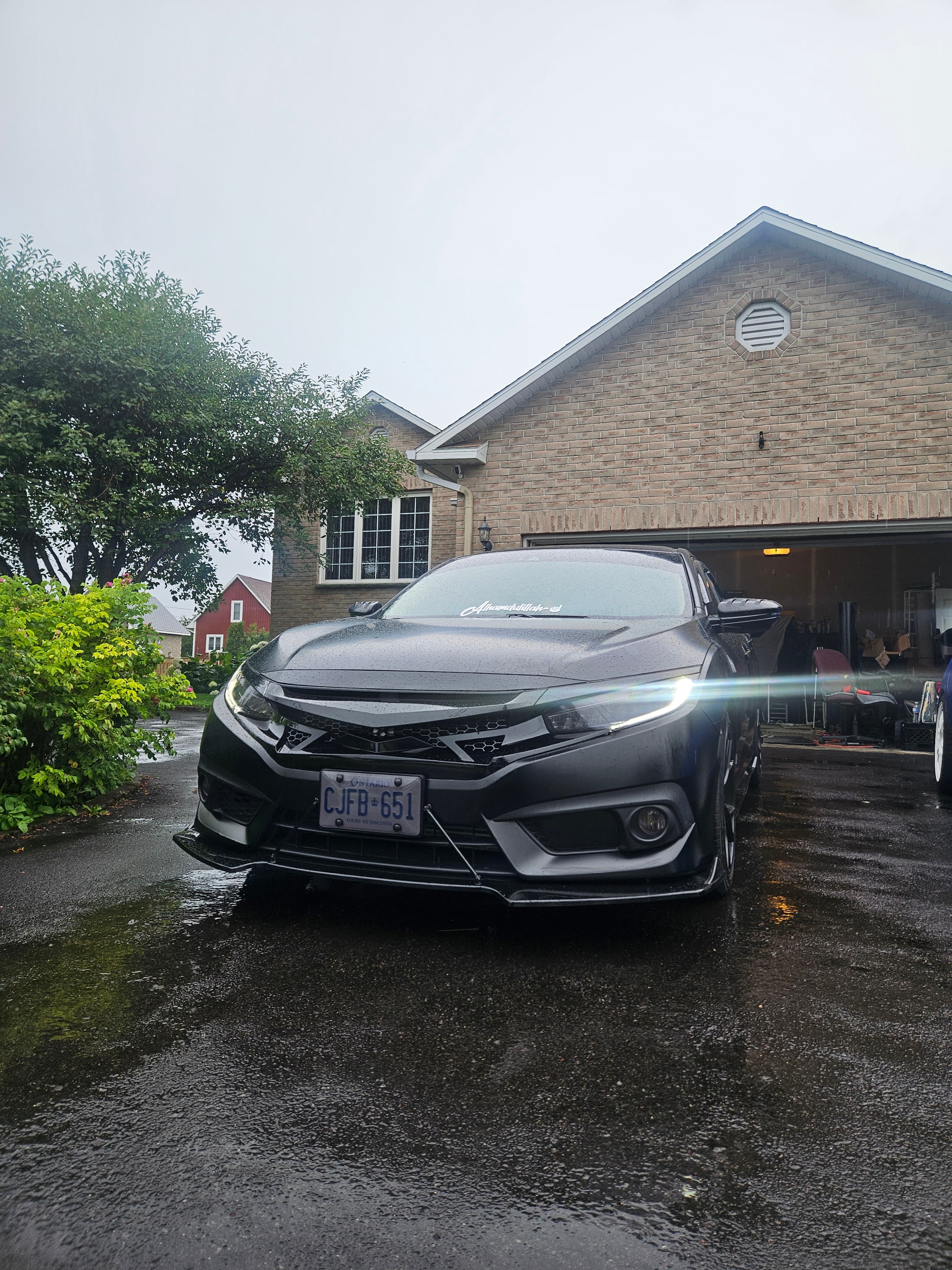 Matte Black Civic Front